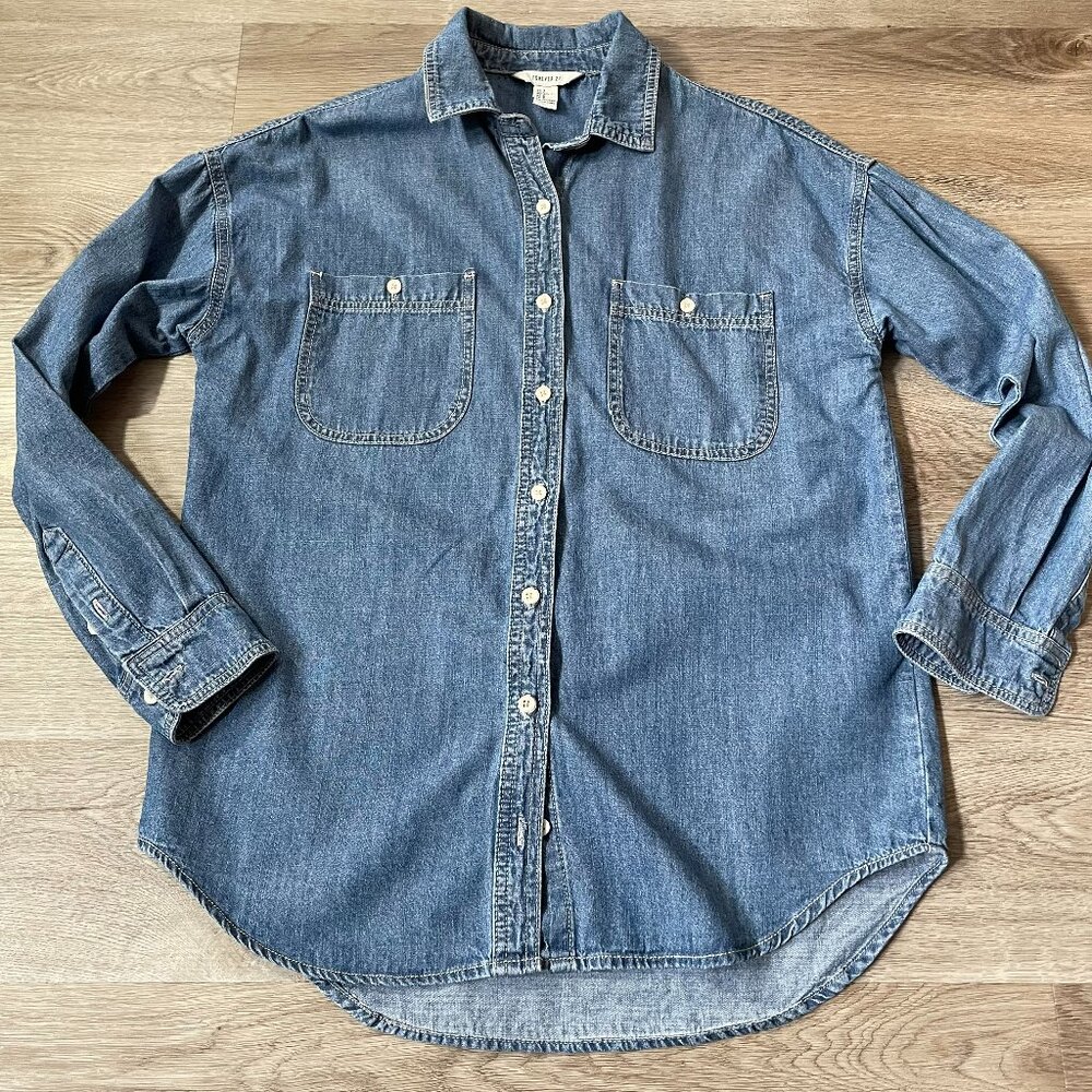 Long Sleeve Denim Shirt Size S